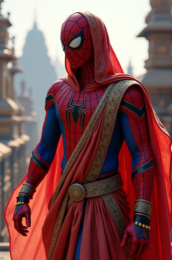 Spiderman in Indian saree look