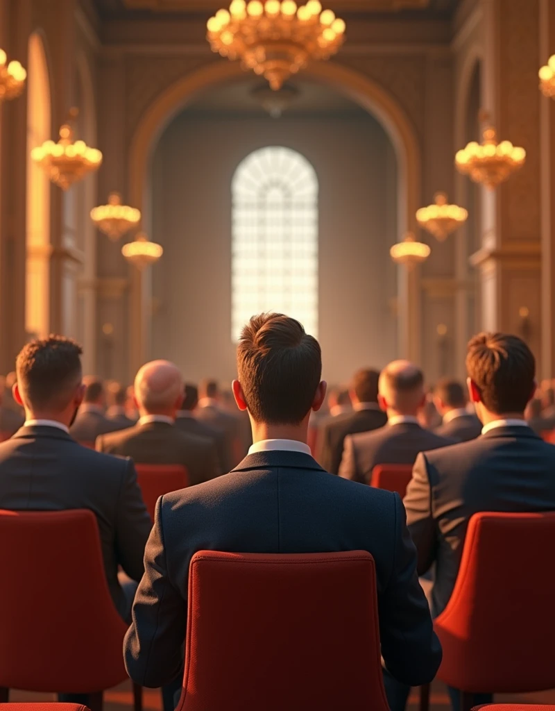 wide back view of successful entrepreneurs small crowd , sitting down in a majestic hall, pixar character, pixar renderman render, pixar octane render, pixar. octane render, as a pixar character, pixar portrait 8 k photo, depicted as a pixar character, pixar render, ideal pixar character, 3d model pixar render, render in pixar, by Pixar, pixar 3d render, facing the viewer