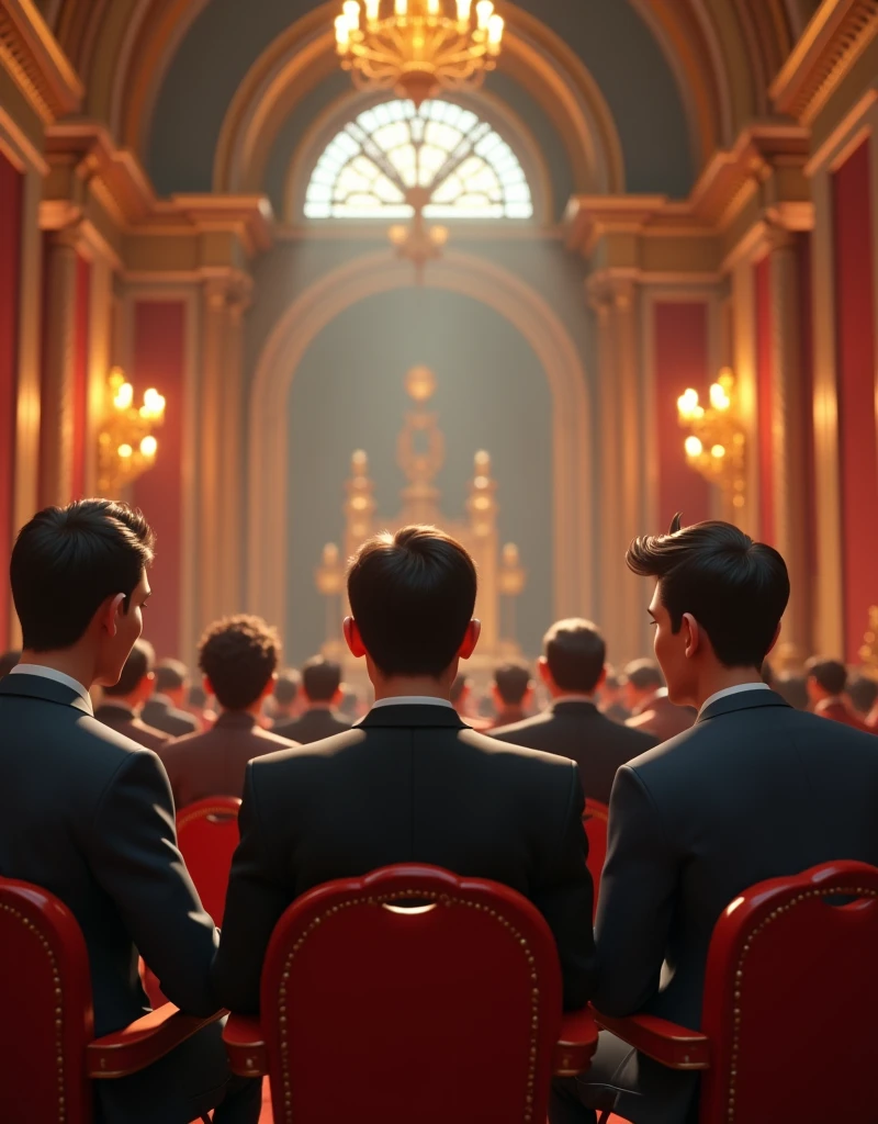 wide back view of successful entrepreneurs small crowd , sitting down in a majestic hall, pixar character, pixar renderman render, pixar octane render, pixar. octane render, as a pixar character, pixar portrait 8 k photo, depicted as a pixar character, pixar render, ideal pixar character, 3d model pixar render, render in pixar, by Pixar, pixar 3d render, facing the viewer