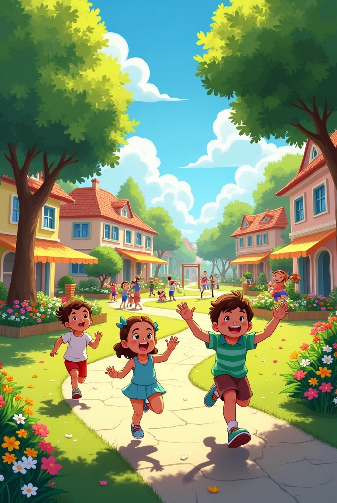 Once upon a time, in a sunny little town, there was a bright, colourful park where all the children loved to play.