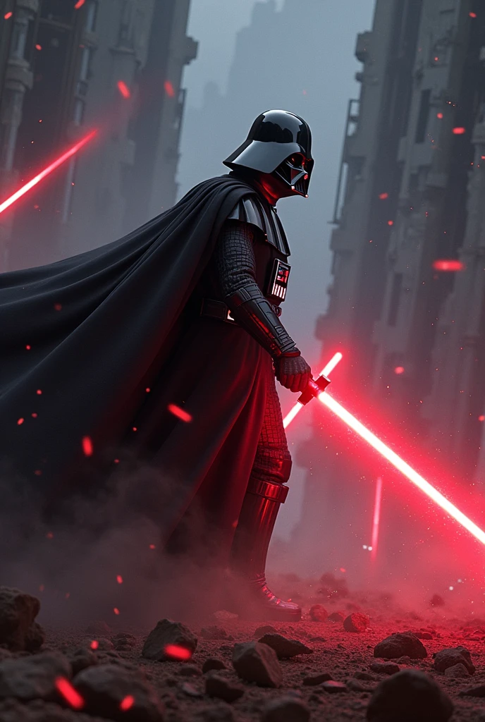 Darth Vader、lightsaber red、Battle Scenes、Uplifting、Fight、Move、front、scared、cool、fast、Cape、universe、space、strong、movie、dark、dark、force、Star Wars