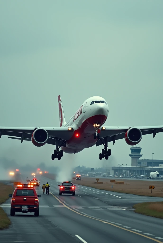 Air Berlin airbus A300 makes an emergency landing 