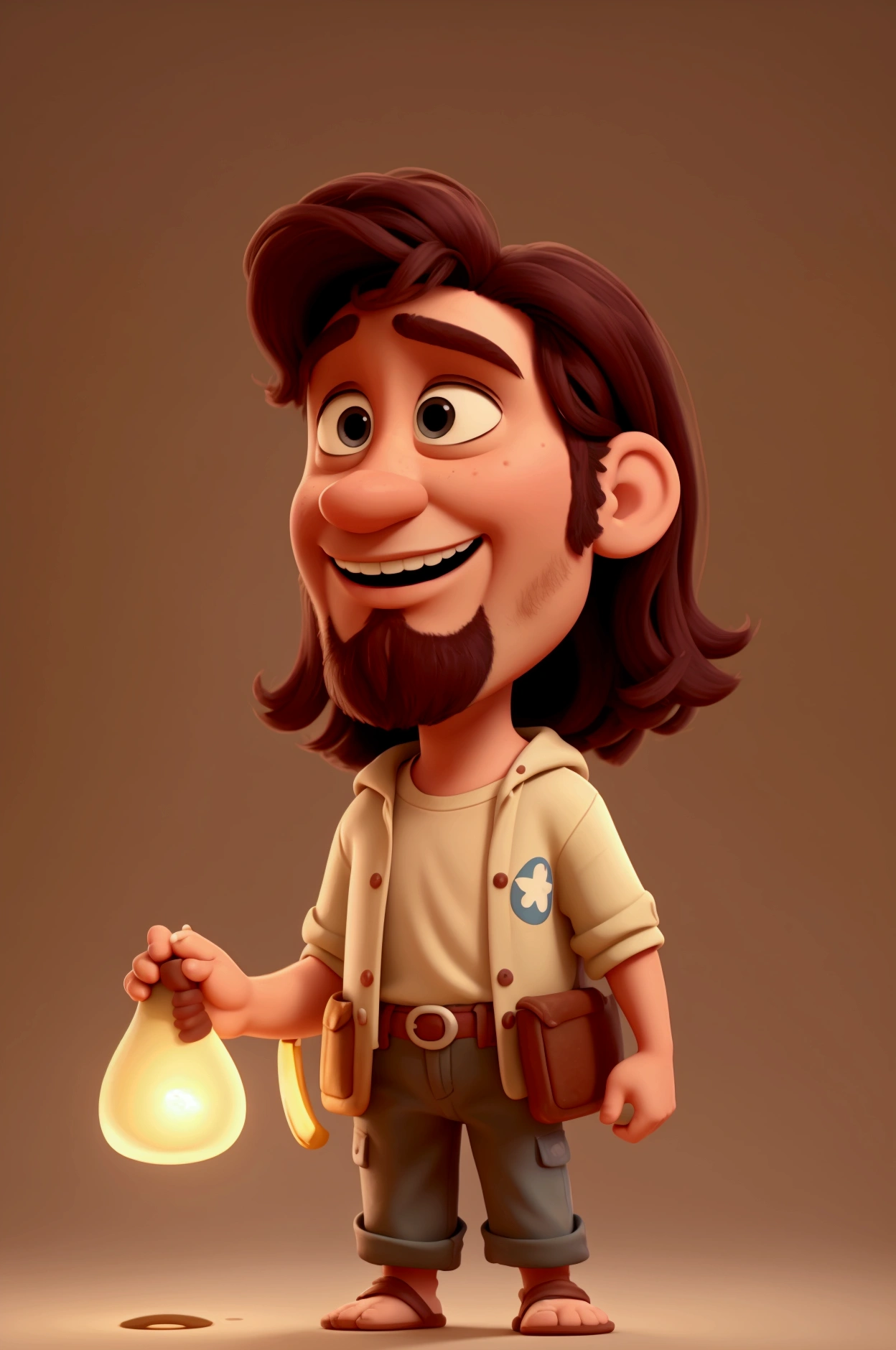 Create a Pixar-style cartoon of Jesus Christ