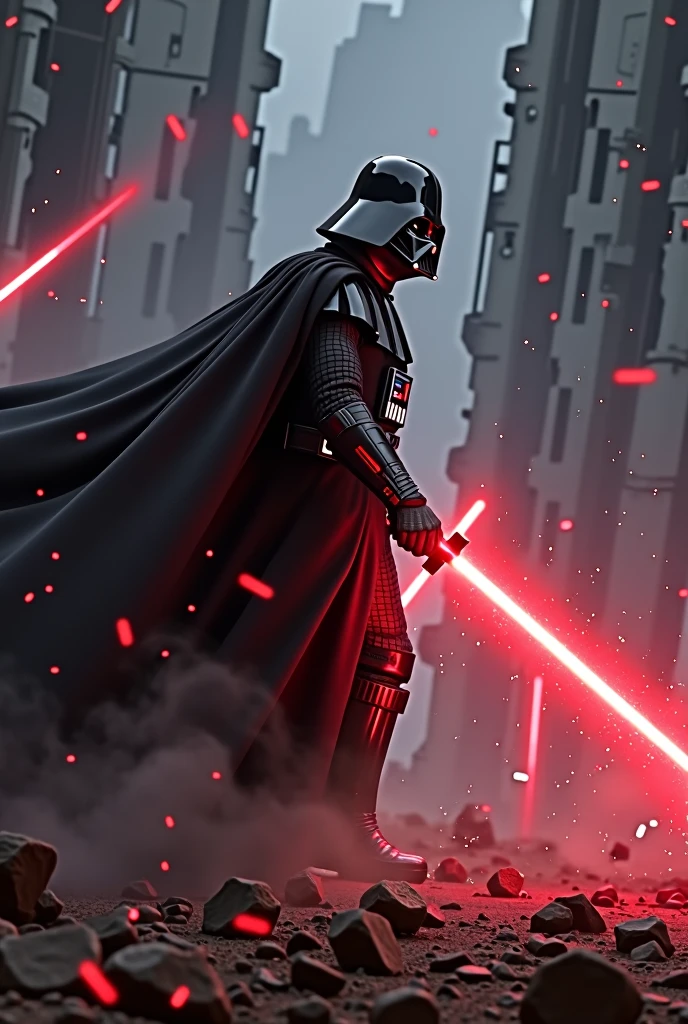 Darth Vader、lightsaber red、Battle Scenes、Uplifting、Fight、Move、front、scared、cool、fast、Cape、universe、space、strong、movie、dark、dark、force、Star Wars