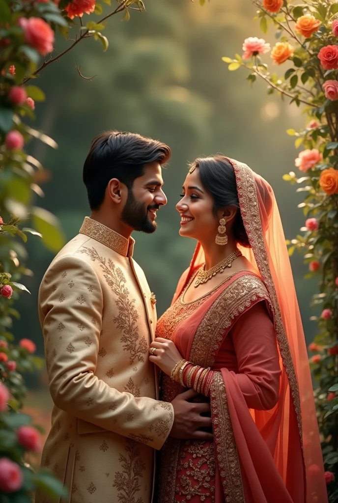 please create wedding image of ramya and mahesh patagar