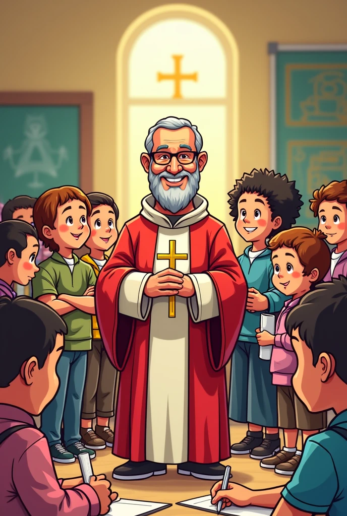 Saint Joseph of Calasans cartoon drawing