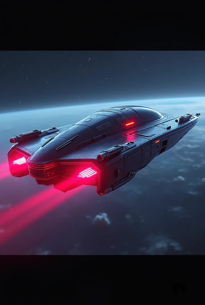  dangerous space car neon lights red blue 