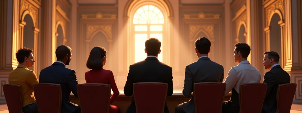 wide back view of successful entrepreneurs small crowd , sitting down in a majestic hall, pixar character, pixar renderman render, pixar octane render, pixar, as a pixar character, pixar portrait 8 k photo, depicted as a pixar character, pixar render, ideal pixar character, 3d model pixar render, render in pixar, by Pixar, pixar 3d render,