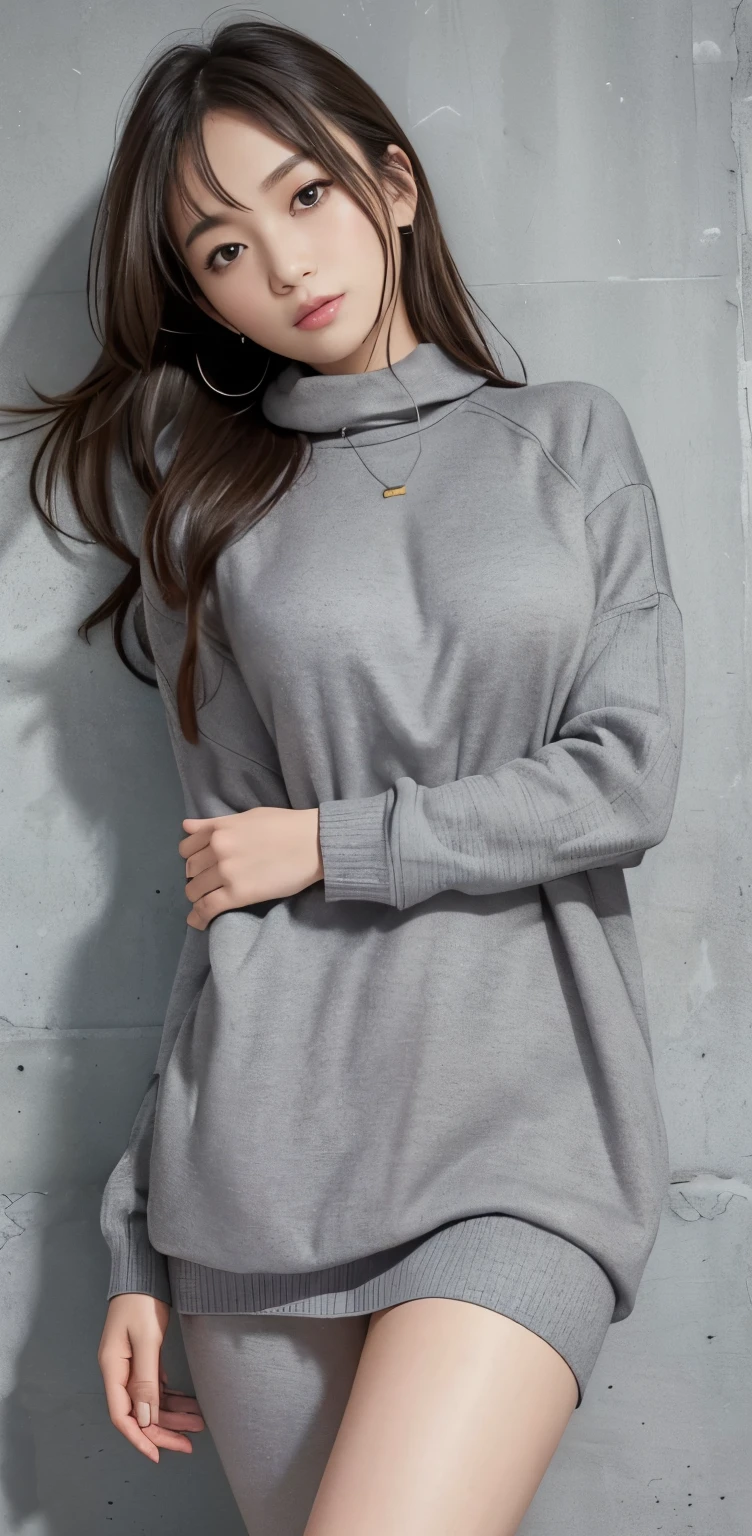 masterpiece、((Grey sweater))、 ((Plug Suit)), ((beautiful girl:1.2))、I am not'T'Without a mechanized body、Mechanized chest and abdomen、Mechanized back of the head、Body-hugging mecha leg rack metallic suit、 Are standing、Tied up、金属robot、((Cyberpunk Background))、(Neon Light)、(Futuristic Machine Factory Background)、Cyber Dynamo、Artificial body、All-metal body、Feragenekanisumo abdomen、((robot arm and hand))、((robot レガチン ネック))、Inside the spaceship、beautiful girl、、Asian Beauty, (ActuaTor and cables exposed from the abdomen.、Connected from the neck of the 金属robot to the body、Complex 3d rendering beauTiful porcelain profile super Familiard female android face、cyborg、robot部品、150mm、Beautiful studio soft light、Rim Light、Sharp details、Beautiful Cyberpunk、Ren Hao、Ultra-realistic、Anatomical、Facial muscle cable wire crochip、elegant、Beautiful background、Octane Rendering、HR Giger Style、8k、Highest quality、masterpiece、Awareness-raising、Very delicate and beautiful、 CG very knowledgeable、Unity、wallpaper、(Realistic、Photorealistic:1.37)、wonderful、Familiar、masterpiece、Highest quality、Official Art、Highly Familiard CG Unity 8k wallpaper、Absurd、incredibly Absurd、、robot、Silver Beads、Esvbian full body、Sit on
