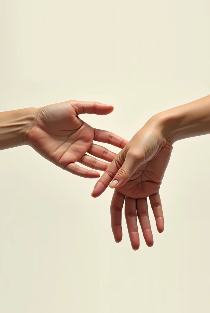 Drawing to paint of fingering in pairs in motion