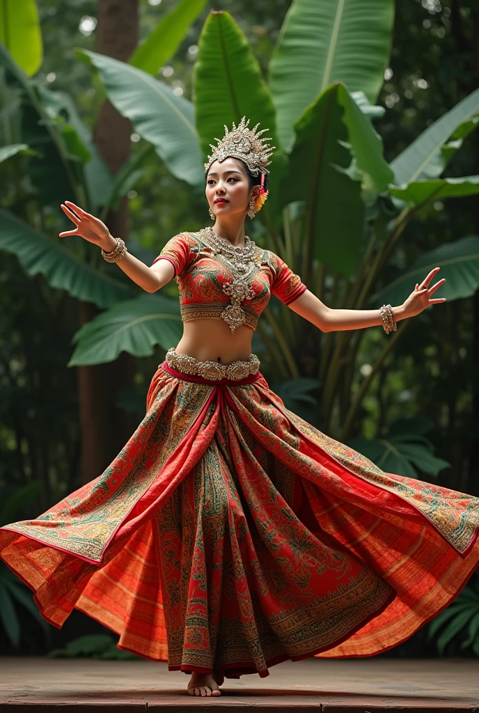 Indonesian beatifull traditional dancer while dancing