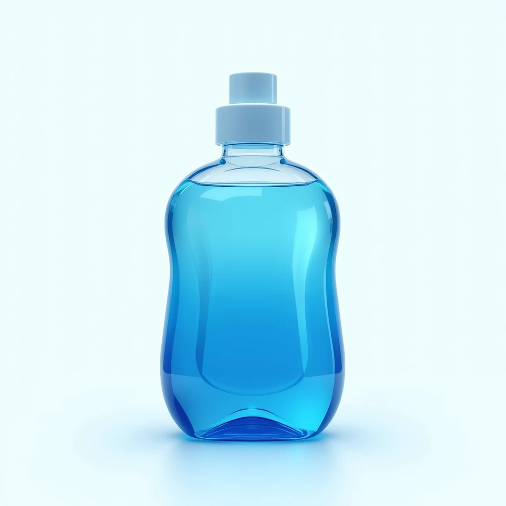 Super wash Laundry detergents logo
Ocean blue liquid bottle