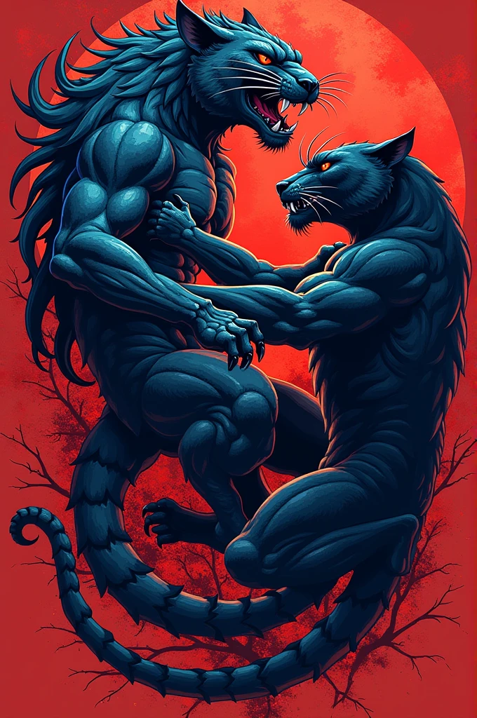 Interclass shirt that mixes the scorpion and panther mascots