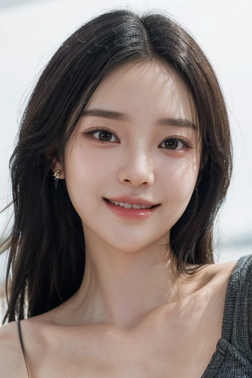 (2 Japanese beautiful girl,), (Small breasts:1.5,),(solo,,Textured skin, Detailed skin,Detailed face,Detailed eyes,detailed posing,Natural eyebrows,Sparkling Eyes,High detail, Highest quality, Super detailed, Surrealism, ,8k,RAW Photos,Photographicism,Professional Lighting,Ray Tracing,Aperture F1.2,Portrait Photography,Natural Light),(((Black Hair, Natural Makeup,Simple earrings, Side Up, Off-screen, Close-up, smile, )))