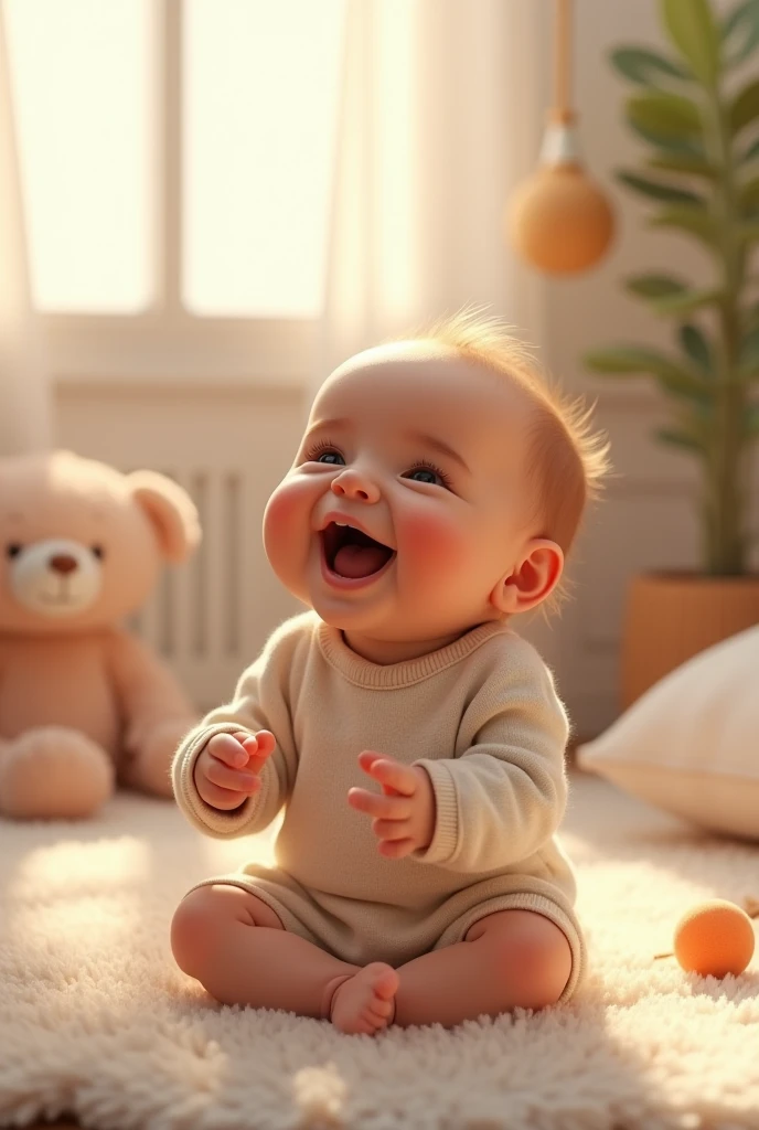 A baby sing a song