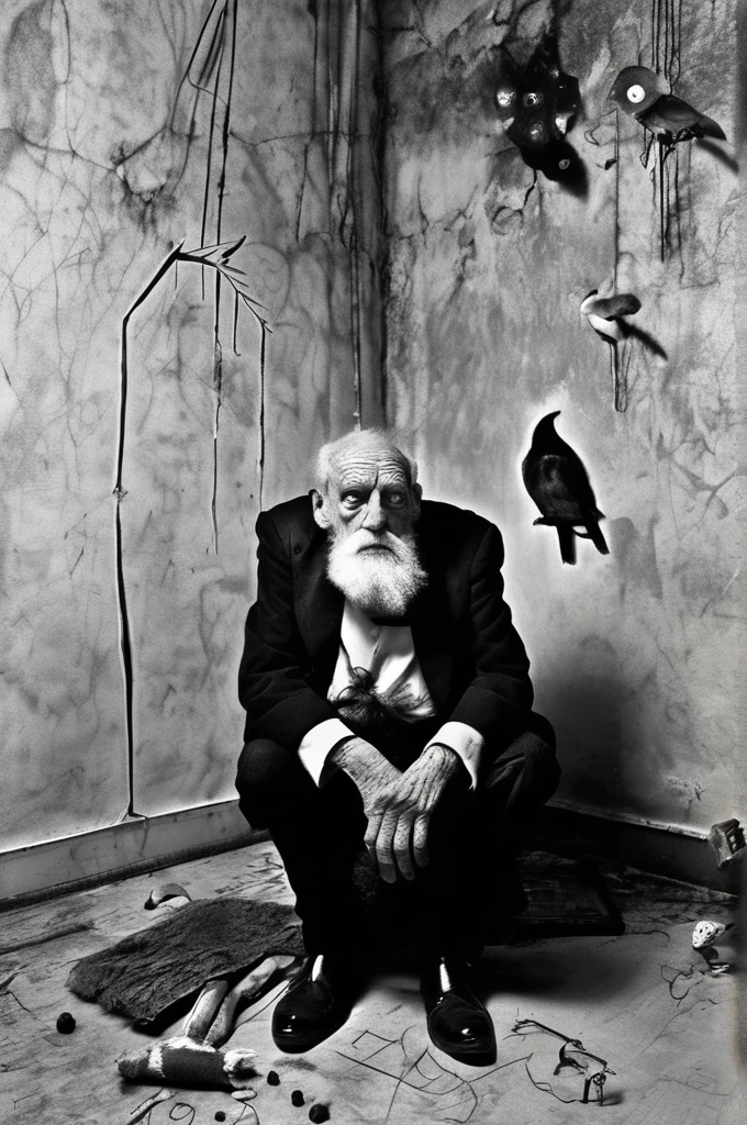 Roger Ballen Style - non-euclidean melancholy, in the Roger Ballen photography style