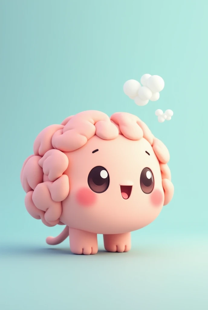 Cute brain on blue background profile picture