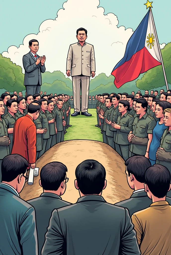 Duterte on marcos burial editoryal cartooning