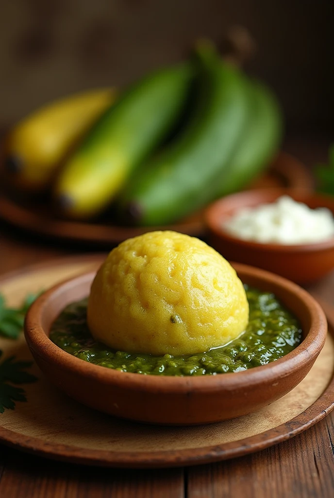 Bolon de verde food from Ecuador