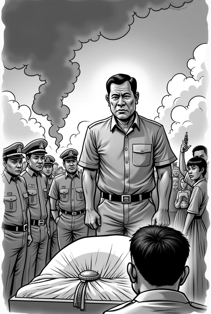 Rodrigo Duterte on marcos burial editoryal cartooning