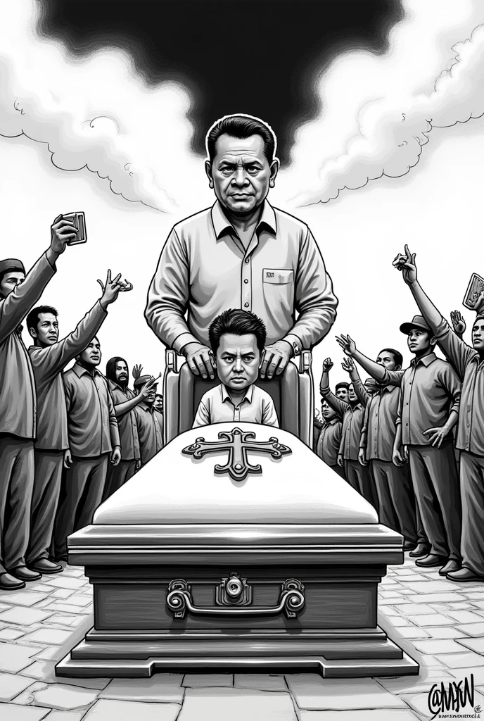 Rodrigo Duterte on marcos burial editoryal cartooning
