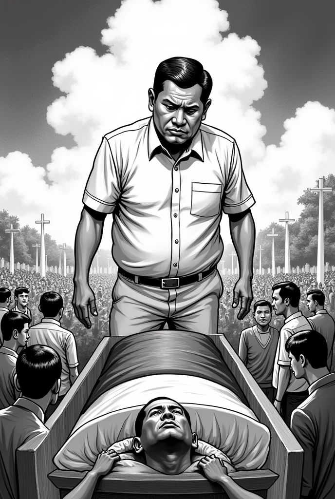 Rodrigo Duterte on marcos burial editoryal cartooning