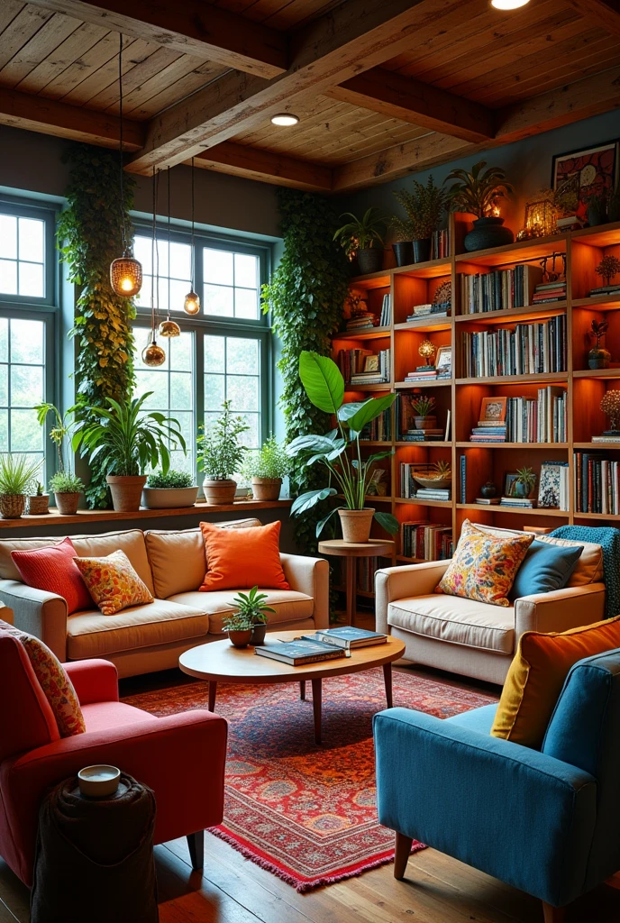 Create a cozy room that represents ENFP personality