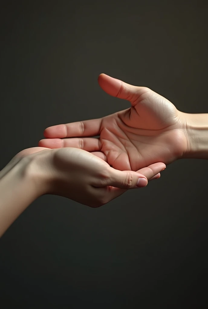 A hand reaching out to help another hand