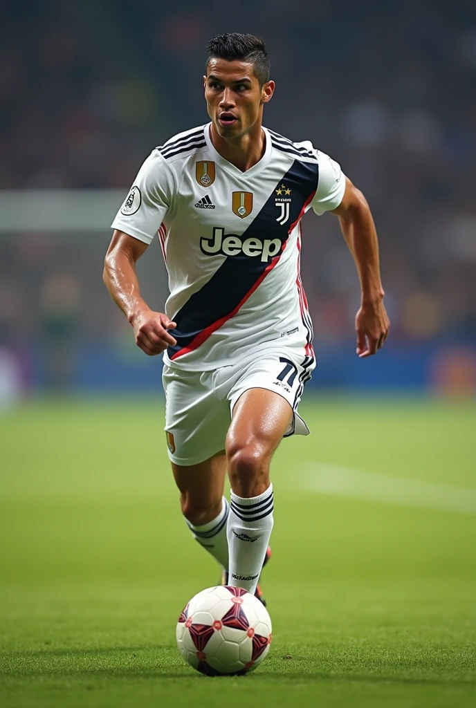 soccer player dribbling cristiano ronaldo