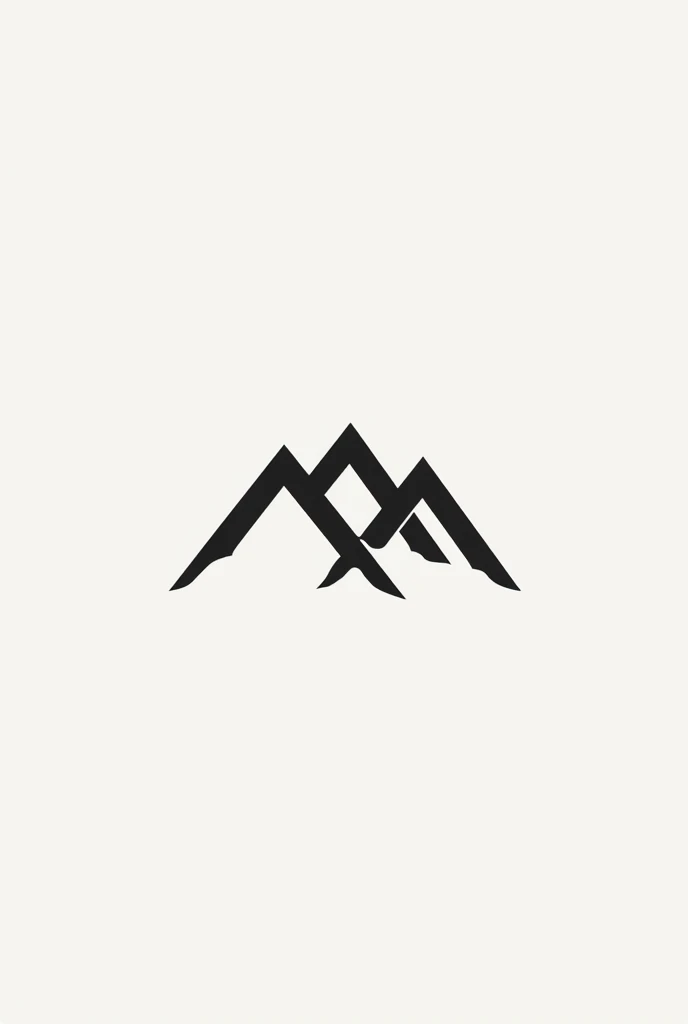 Logo with mountain , shows letters A and X hide in it