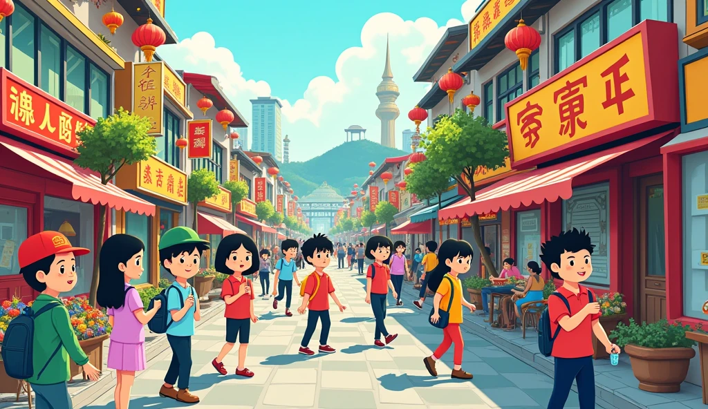 Cartoon Style，Wuhan
