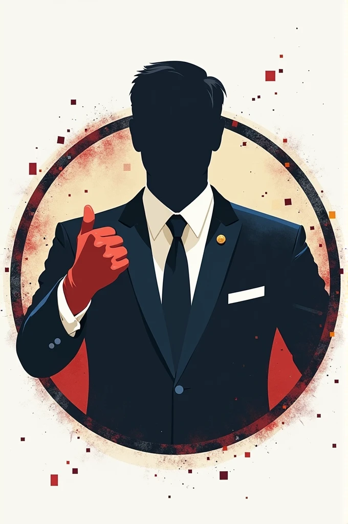Create a Facebook profile circle frame for 'boss' partylist. Add designs that relate to 'being the boss'