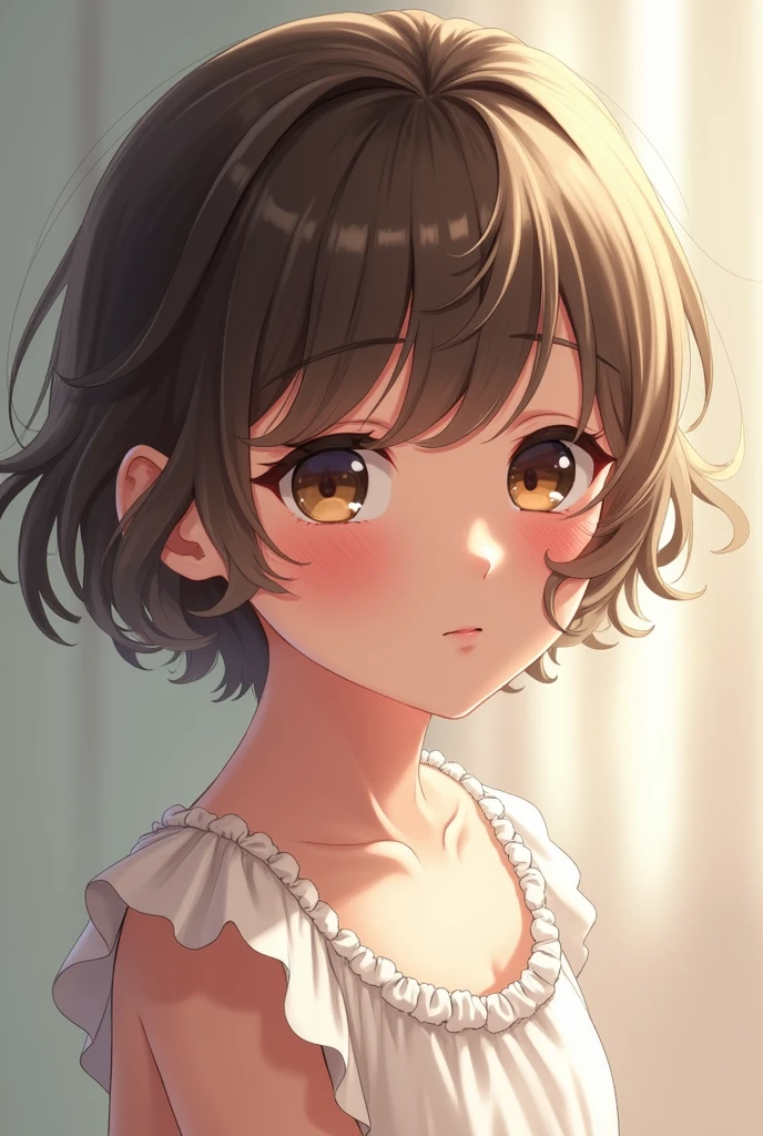 1 girl, a high resolution, solo, Breasts, blushing, short hair, ,The Little Princess, , super short dress,