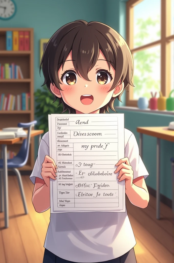 maternal presentation sheet: My name is, I have, I am in class of, my school is called, ma maitresse s'appelle