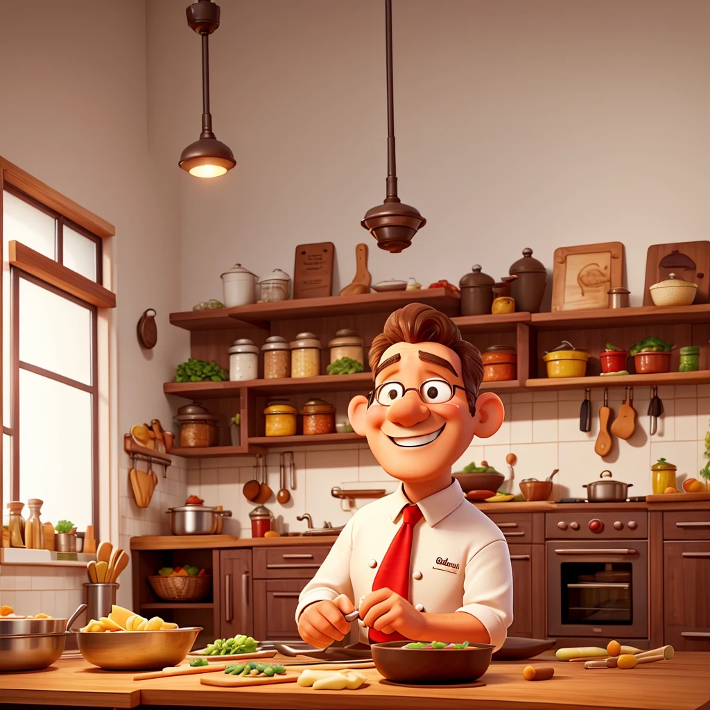Here’s a prompt for creating a cartoon about cooking within a 3-minute time frame:
"Design a short, 3-minute cartoon featuring a lively chef preparing a quick and tasty meal. The chef, dressed in a classic white chef’s outfit, is in a cozy kitchen filled with colorful ingredients and tools. The cartoon begins with the chef quickly gathering ingredients like vegetables, pasta, and spices. The chef chops, stirs, and seasons the dish with swift, exaggerated motions, showcasing the entire cooking process in a fun and energetic way. The kitchen is full of vibrant colors and has a warm, inviting feel. The cartoon should capture the excitement of cooking, using humorous moments, like the chef accidentally spilling spices or a pet trying to sneak some food, and ends with the chef proudly presenting the finished dish."