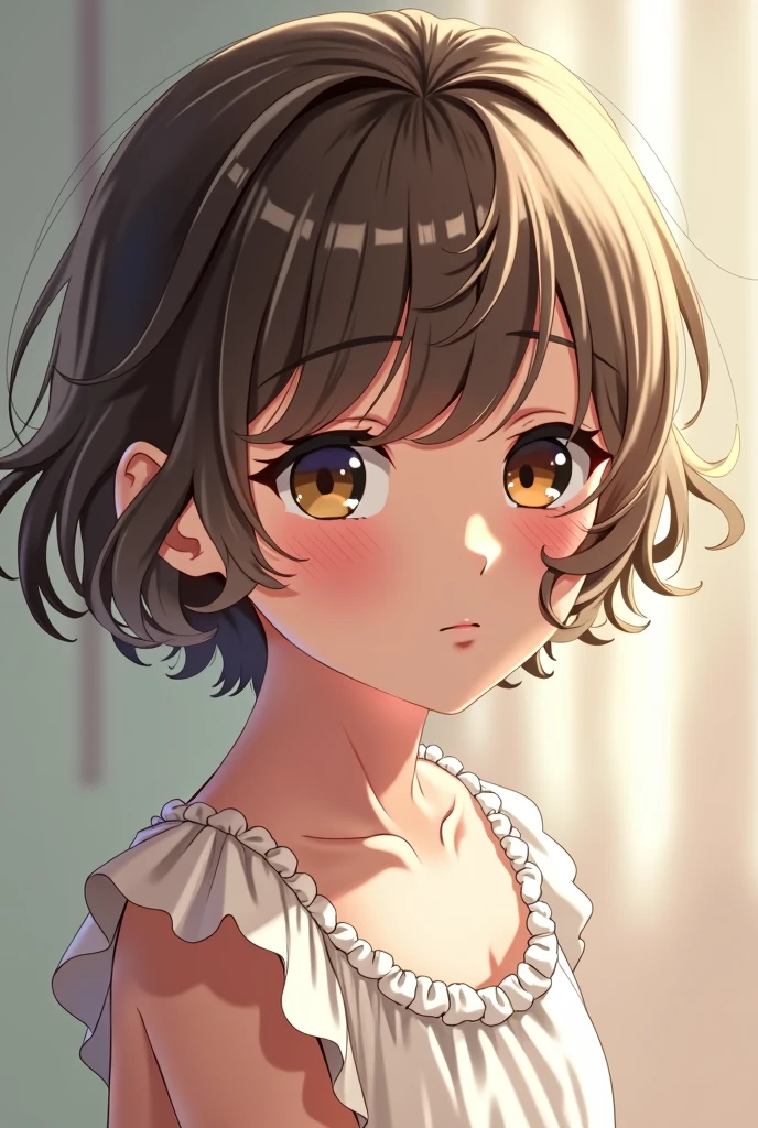 1 girl, a high resolution, solo, Breasts, blushing, short hair, ,The Little Princess, , super short dress,