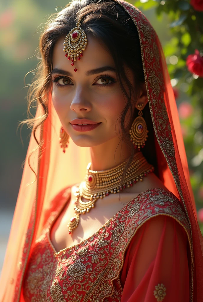 Create a wonderful image of Pakistani bride