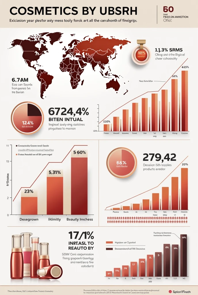 Chart Cosmetics sales grow approximately 13% per year.
In 2021, the revenue of the beauty sector in Brazil grew 5,4% em relação per year anterior, despite the pandemic. In 2023, Brazil exported more than 911 billion dollars in beauty products, which represents an increase of 17,4% em relação per year anterior.
