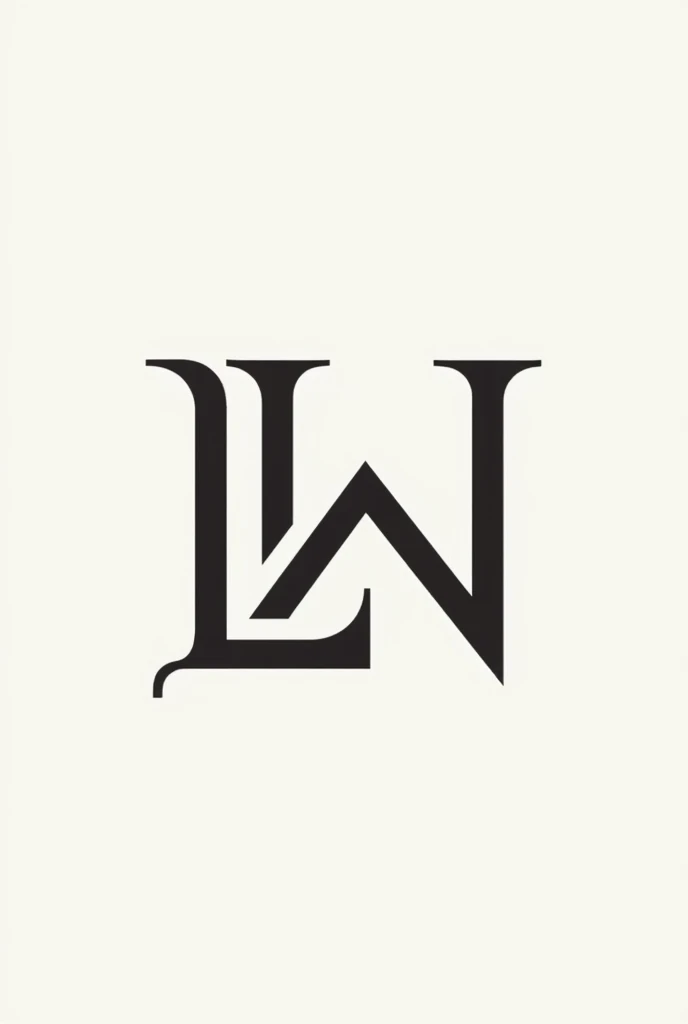 create for me an overlay of the letters L and W, image without background please