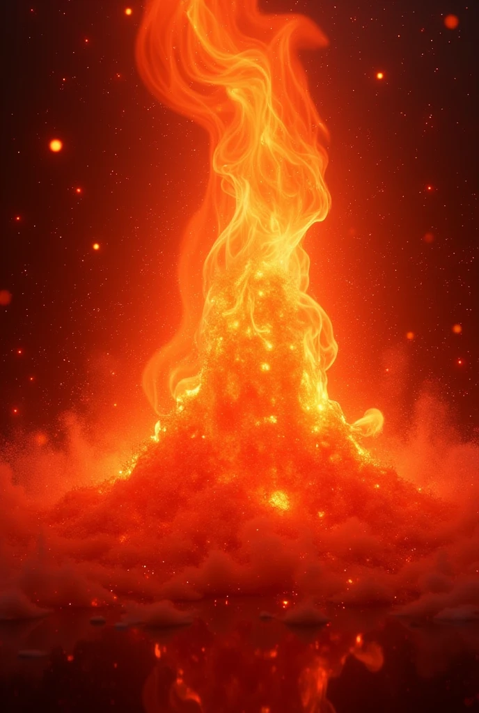 Red fire with sparkles presents on with size 3 feet width and 30 feet lenght