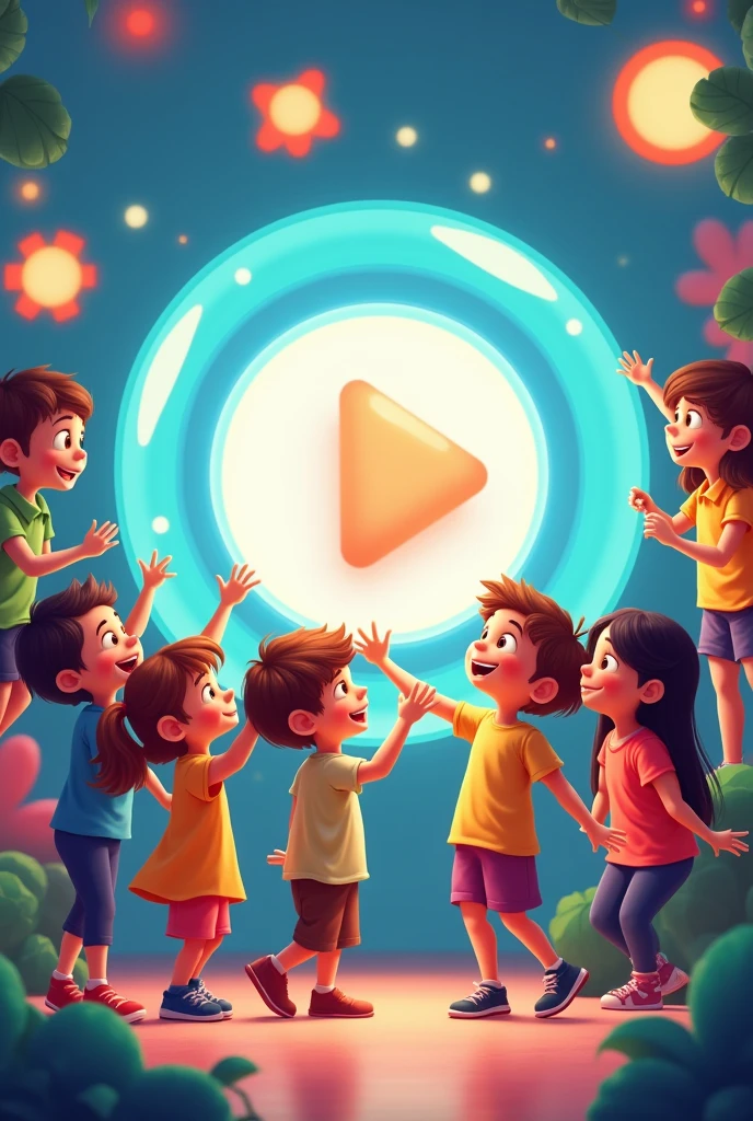 Kids with subscription botton