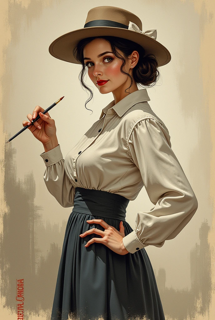 Norman Rockwell、female、Pen遣い、Painting、whole body、America、1900s、advertisement、Hand-drawn、paints、Old Style、monochrome、Pen
