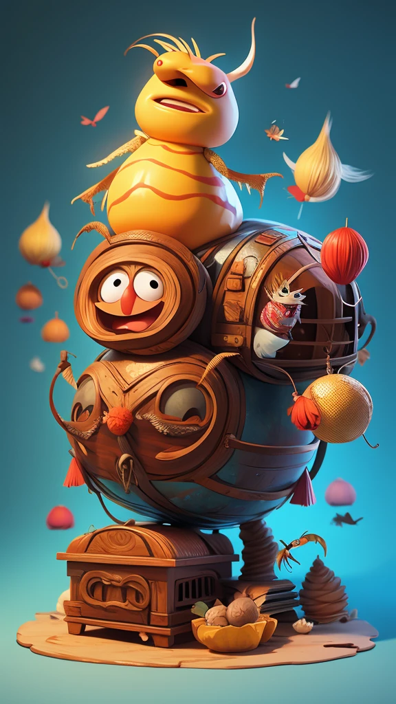  cockroach character in pixar style