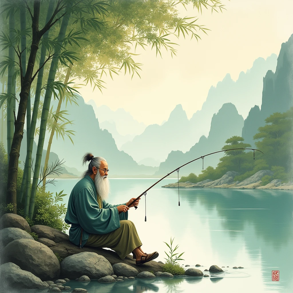 Jiang Taigong fishing