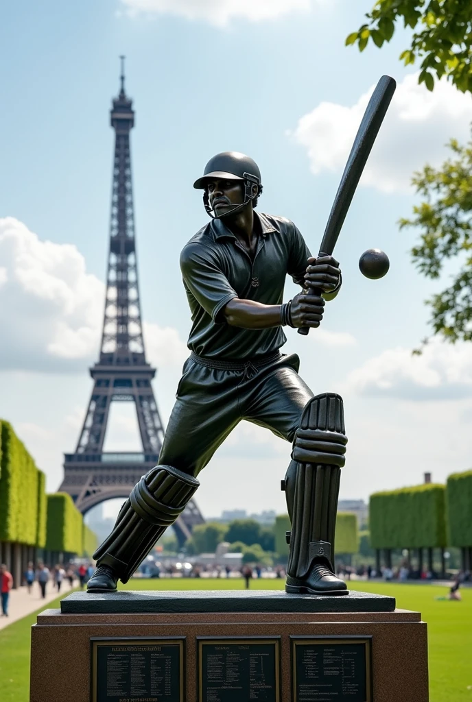 Dhoni statue of Paris