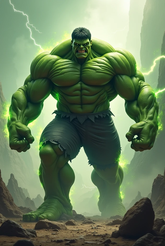 Hulk is extremely bigger even from earth and he is very powerful and angry