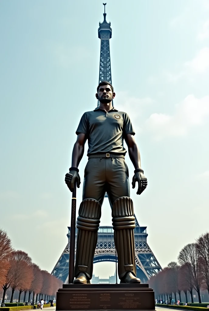 Ms
Dhoni statue of Paris