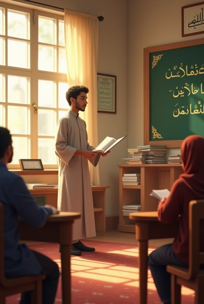 One Quran Yung teacher in class room