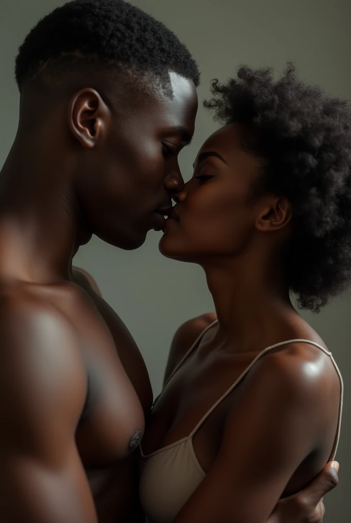 (photorealism:1.2), black girl having sex with a white man
