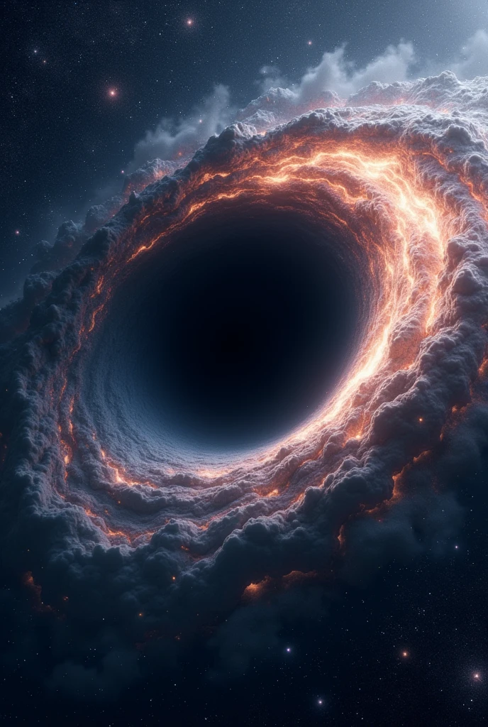 Black hole in space 8k photorealistic ultra realistic textures photo